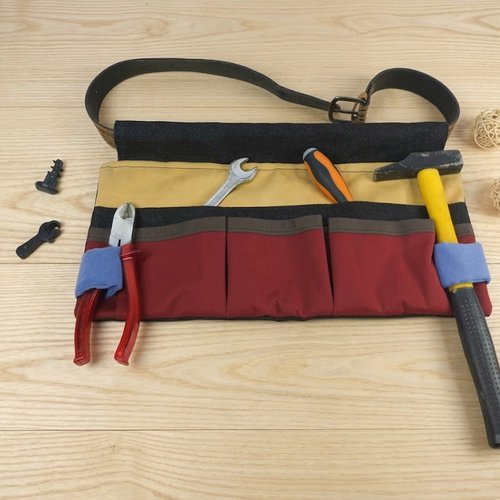 Porte outils mixte en tissu suédine