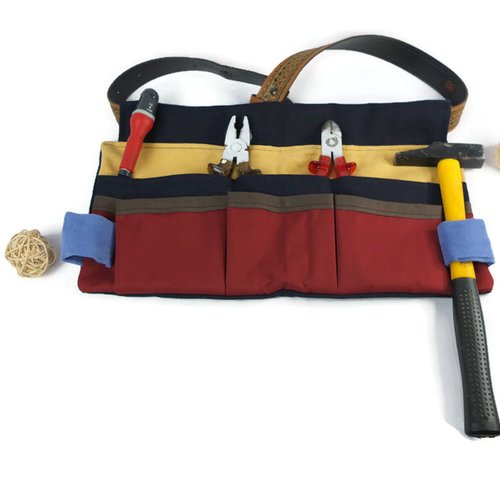 Porte outils mixte en tissu suédine