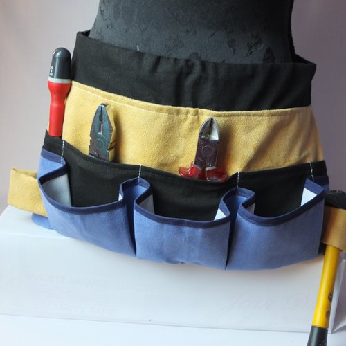 Porte outils mixte en tissu suédine
