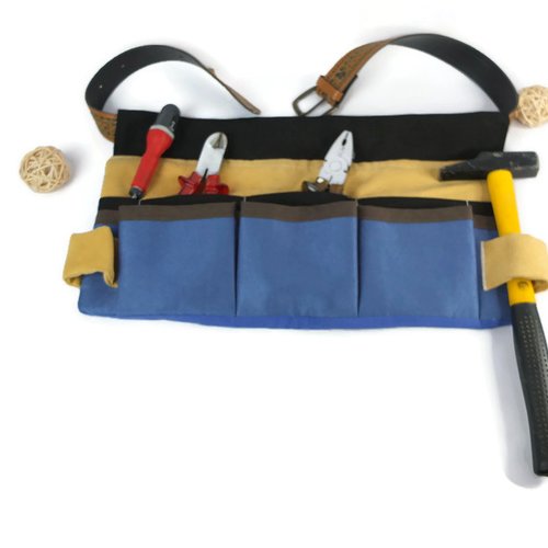 Porte outils mixte en tissu suédine