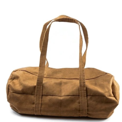 Sac de voyage, de sport polochon en tissu suédine