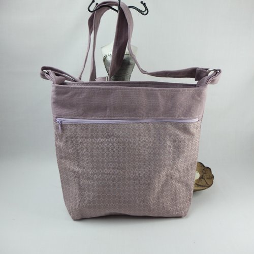 Sac bandoulière en tissu vieux rose