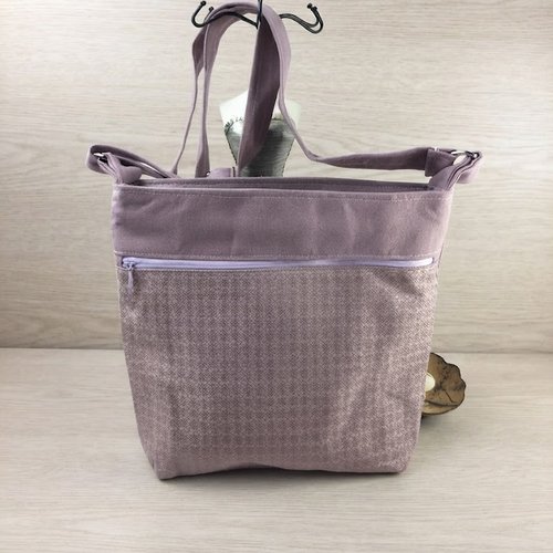 Sac bandoulière en tissu vieux rose