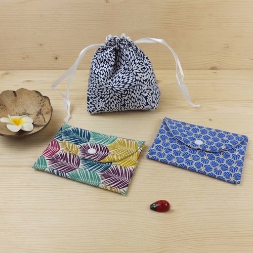 Pochette à savon en tissu multicolore