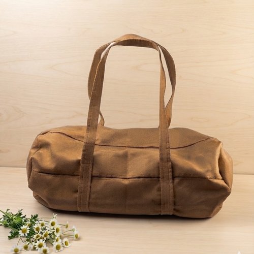 Sac de voyage, de sport polochon en tissu suédine