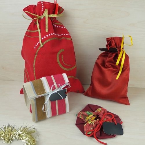 Sac pochettes à cadeaux réutilisable