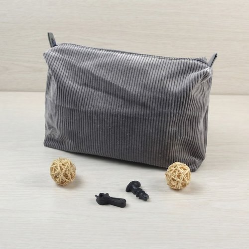 Trousse de toilette velours cotelé