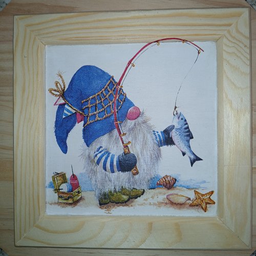 Cadre lutin pêcheur