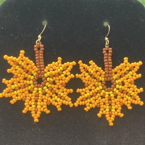 Boucles d'oreille feuille d'érable automne