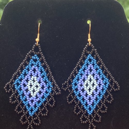 Boucles d'oreilles losange