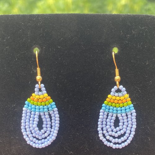 Boucles d'oreilles olive