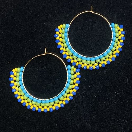 Boucles créoles brick stich
