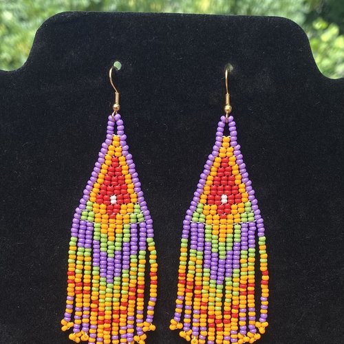 Boucles d'oreilles pendantes acalpuco 2