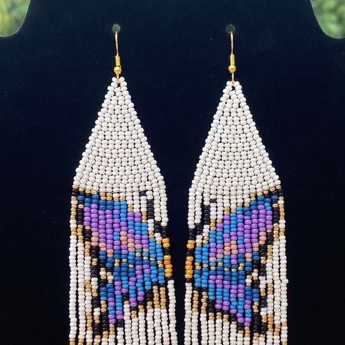 Boucles d'oreilles pendantes papillon