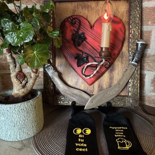 Chaussettes humour homme « si tu vois ceci, apportes moi une bière »