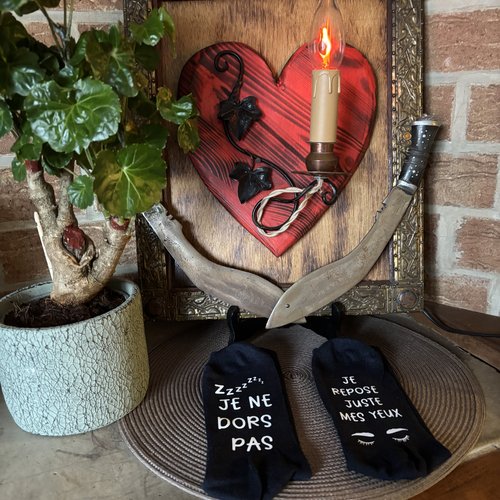 Chaussettes humour homme « je ne dors pas, je repose juste mes yeux »