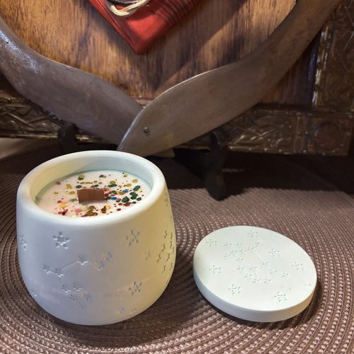 Bougie cocooning avec couvercle