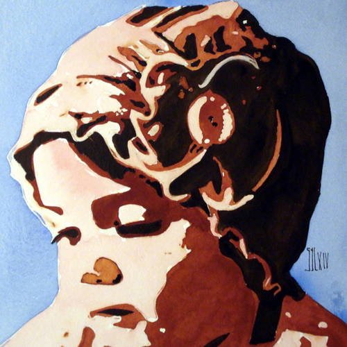 Portrait Bebe Bonnet A Fleur Vintage Aquarelle 40 X 30 Cm Un Grand Marche