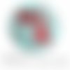 2 cabochons à coller  paris, tour eiffel, petit pois blanc fond bleu, rose, beige, vert couleur au choix ref 1673   - 16 mm - 
