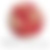 Cabochon fantaisie 25 mm japon vague rouge beige ref 1620 