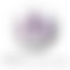 Resine epoxy 25 mm cabochon à coller plume boho violet mauve ref 1591 