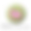 2 cabochons à coller licorne vert et rose pastel ref 1589 - 18 mm 