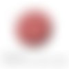 Cabochon fantaisie 25 mm japon motif géométrique rouge ref 1577 