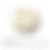 Cabochon fantaisie 25 mm bling bling blanc doré ref 1521 