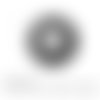 Cabochon fantaisie 25 mm mandala noir et blanc zen ref 1520 