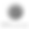 Cabochon fantaisie 25 mm mandala noir et blanc zen ref 1519 