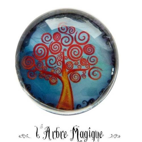 2 cabochons à coller arbre 3 en verre 14 mm n5