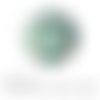 2 cabochons à coller orient azuleros faience turquoise vert 1517 -  en verre 14 mm - 