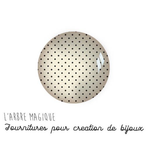 2 cabochons à coller petit pois en verre 14 mm m627