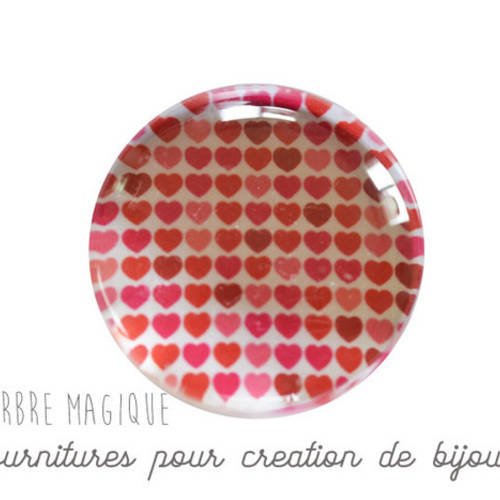 2 cabochons à coller love amour cœur message  en verre 14 mm - n334