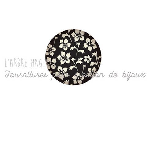 2 cabochons à coller fleurs en verre 14 mm n593