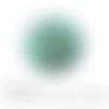 Cabochon fantaisie 25 mm noël cert turquoise marron ref 1438 