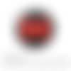 2 cabochons à coller pois blanc noir rouge noeud rouge ref 1445  - 18 mm 