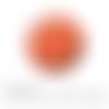 Cabochon fantaisie 25 mm cercles infinis tons orange rouge ref 1402 