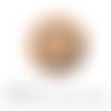 Cabochon fantaisie 25 mm cercles infinis tons orange bleu ref 1309 