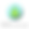 Cabochon fantaisie 25 mm noël sapin vert christmas ref 1411 