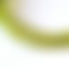 10 perles tubes en verre transparente couleur vert kaki 10x4mm 