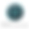 2 cabochons à coller cercles infinis abstrait tons bleu canard blanc ref 1308  -  en verre 14 mm - 