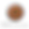 2 cabochons à coller cercles infinis abstrait tons marrons orange automne ref 1306  -  en verre 14 mm - 