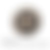 2 cabochons à coller cercles infinis abstrait tons marrons automne ref 1304  -  en verre 14 mm - 