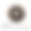 Cabochon fantaisie 25 mm cercles infinis abstrait tons marrons automne ref 1303 