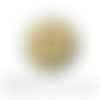 2 cabochons à coller cercle infini beige kaki rouge ref 1300   - 16 mm - 