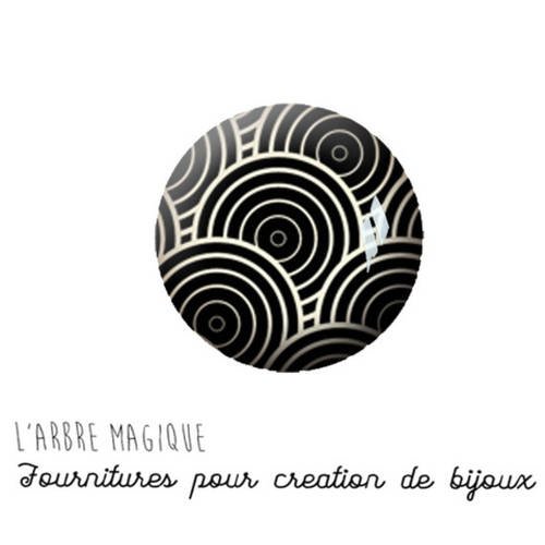 2 cabochons à coller géométrique verre 16  mm m1167