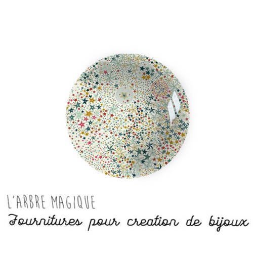 2 cabochons à coller fleurs en verre 20 mm n636