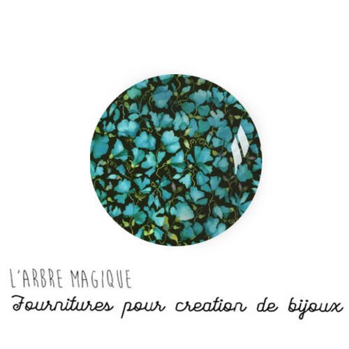 2 cabochons à coller fleurs en verre 20 mm n637