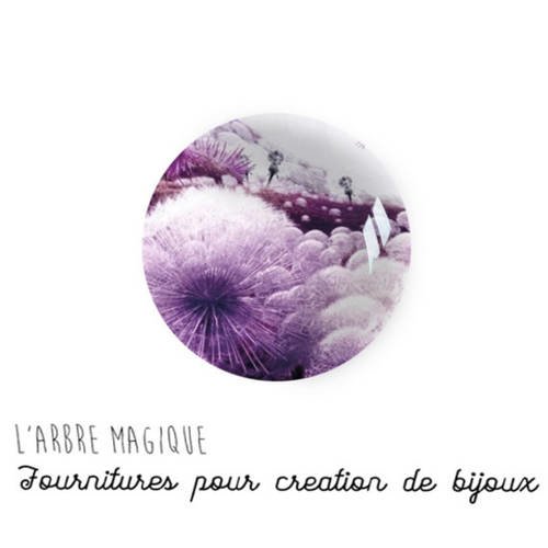 2 cabochons à coller fleurs en verre 20 mm n719
